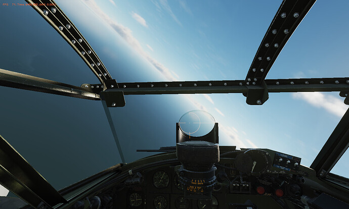 b) vista cockpit 71 fps max