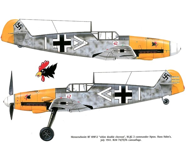Messerschmitt-Bf-109F2-Stab-III.JG2-Hans-Assi-Hahn-France-1941